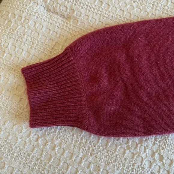 NWT Aritzia Wilfred London Wool Cashmere Cardigan Cordovan Red Small Sweater - Picture 8 of 15